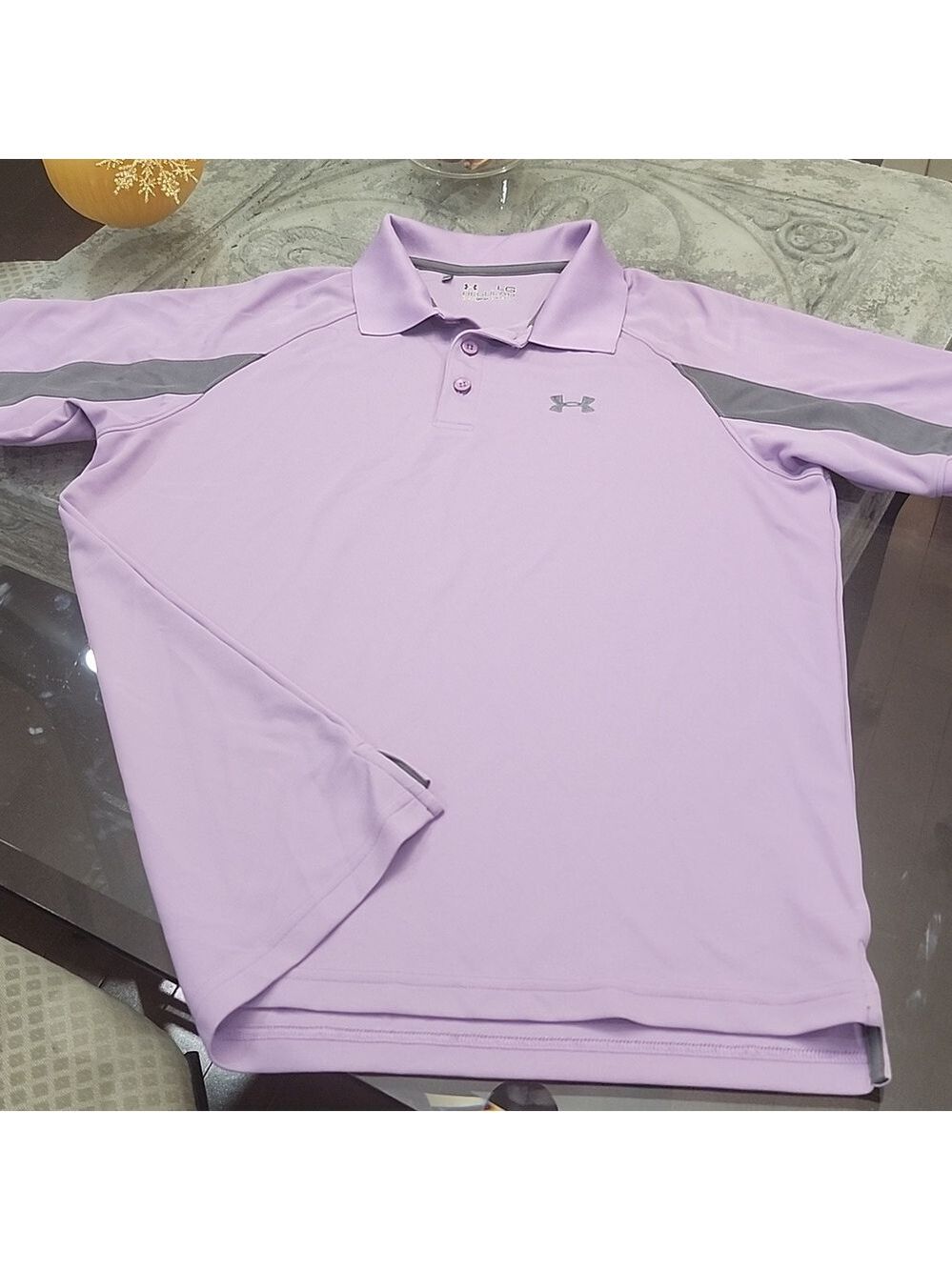 Under Armour heatgear Men's large polo golf shirt sweat wicking like new